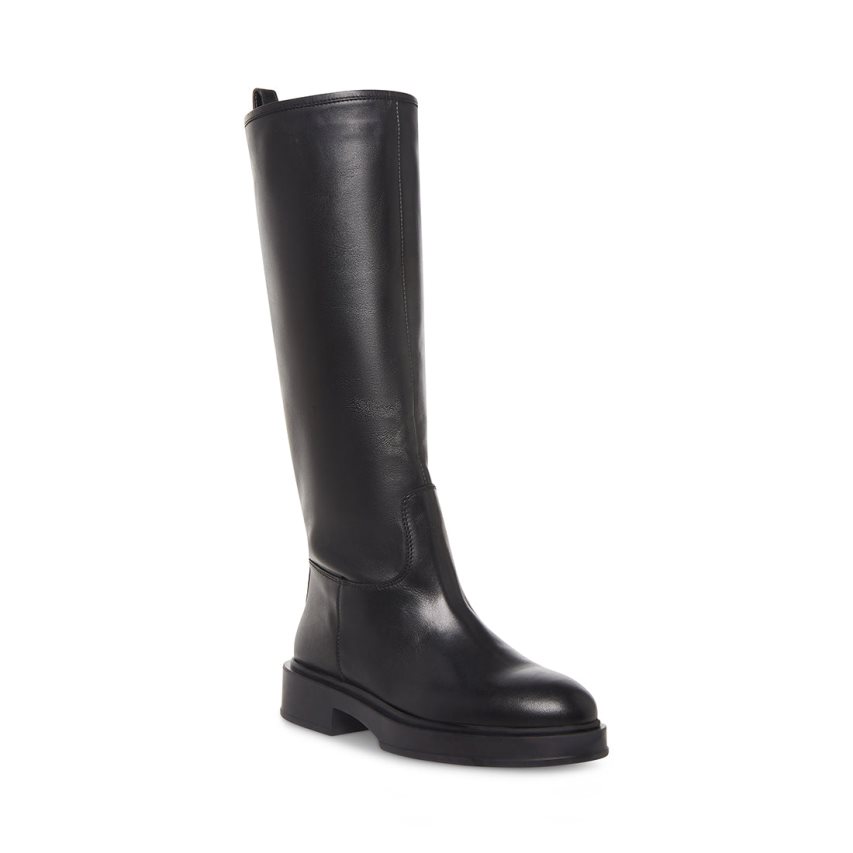 Botas Hasta La Rodilla Steve Madden Claudia Cuero Mujer Negras | ES HF4802